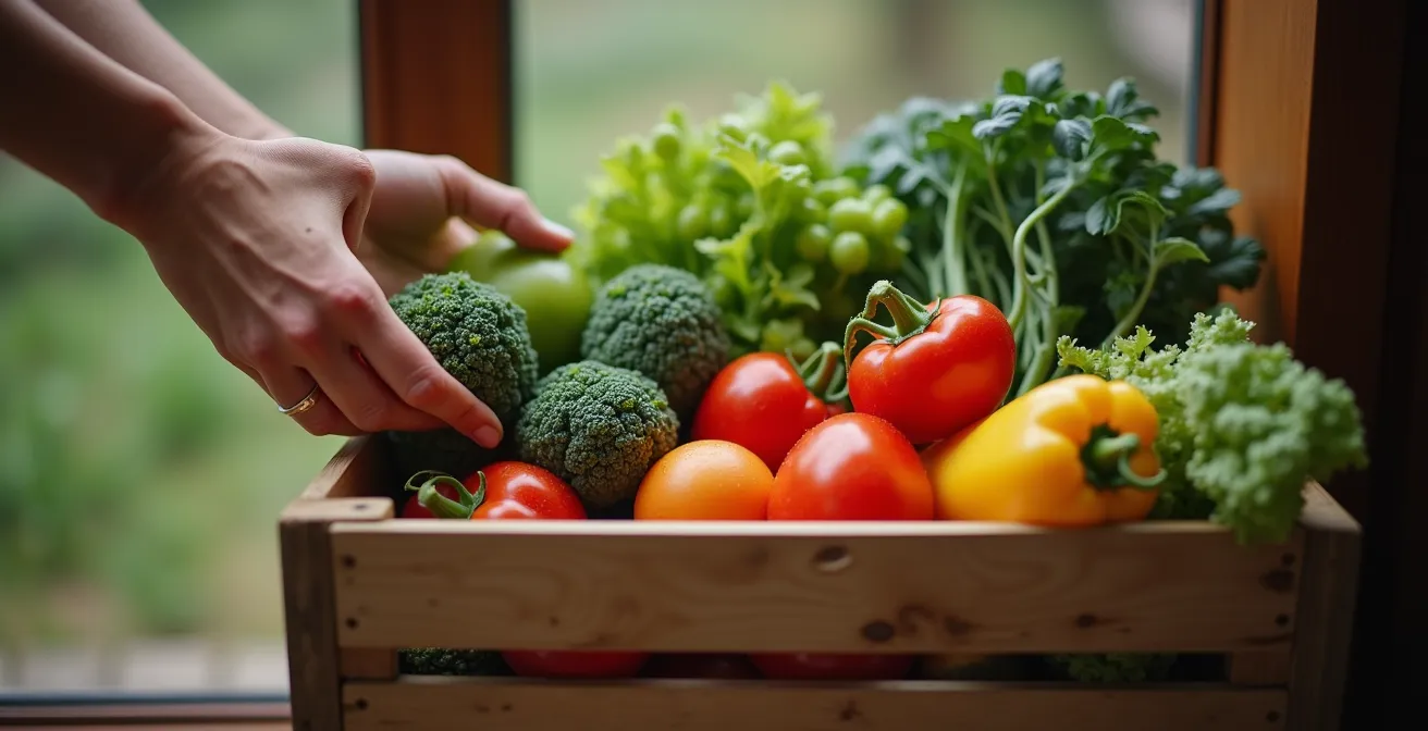 Keuze tussen zelfpluk op de boerderij of thuisbezorging van groentepakketten